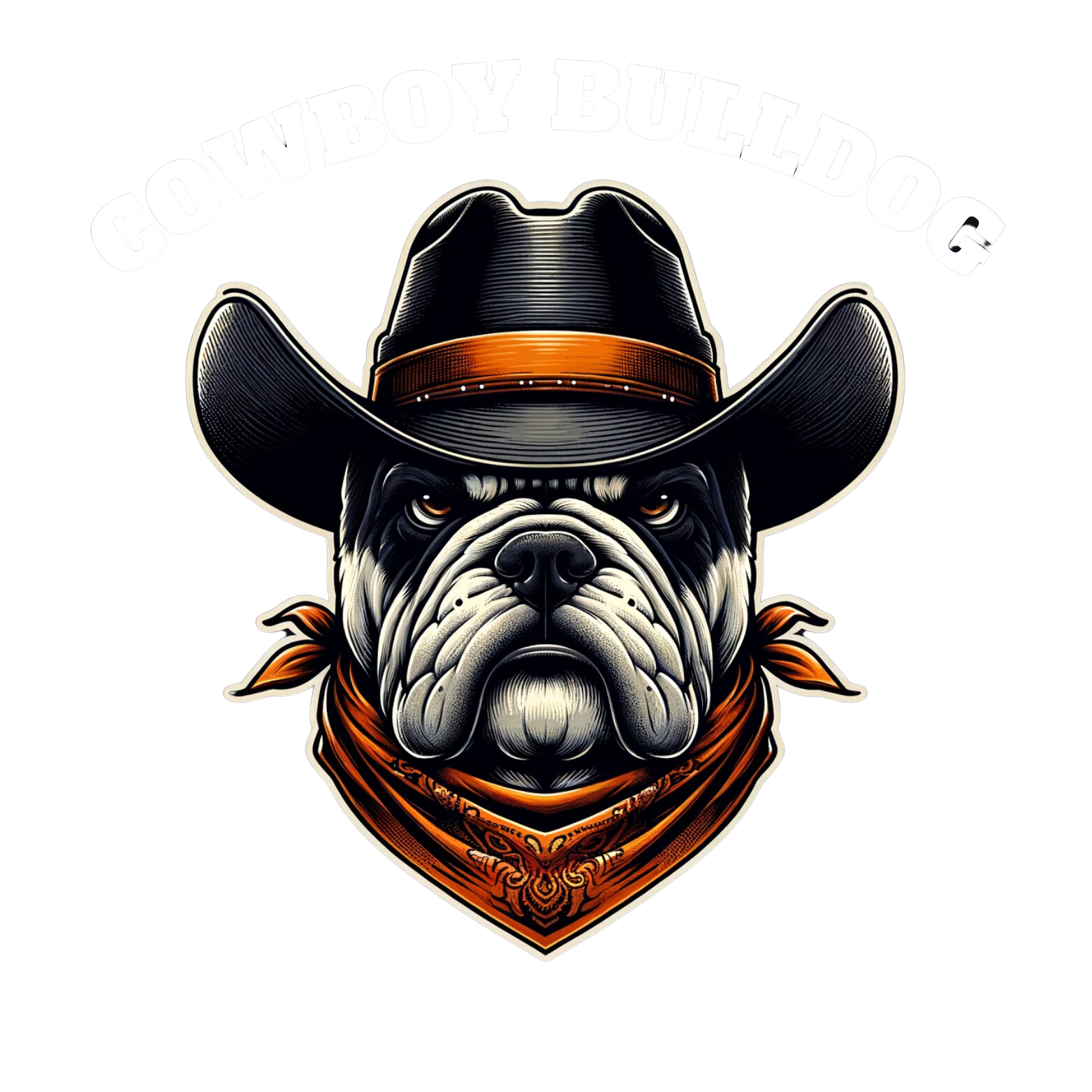 Cowboy Bulldog™ Mascot Logo